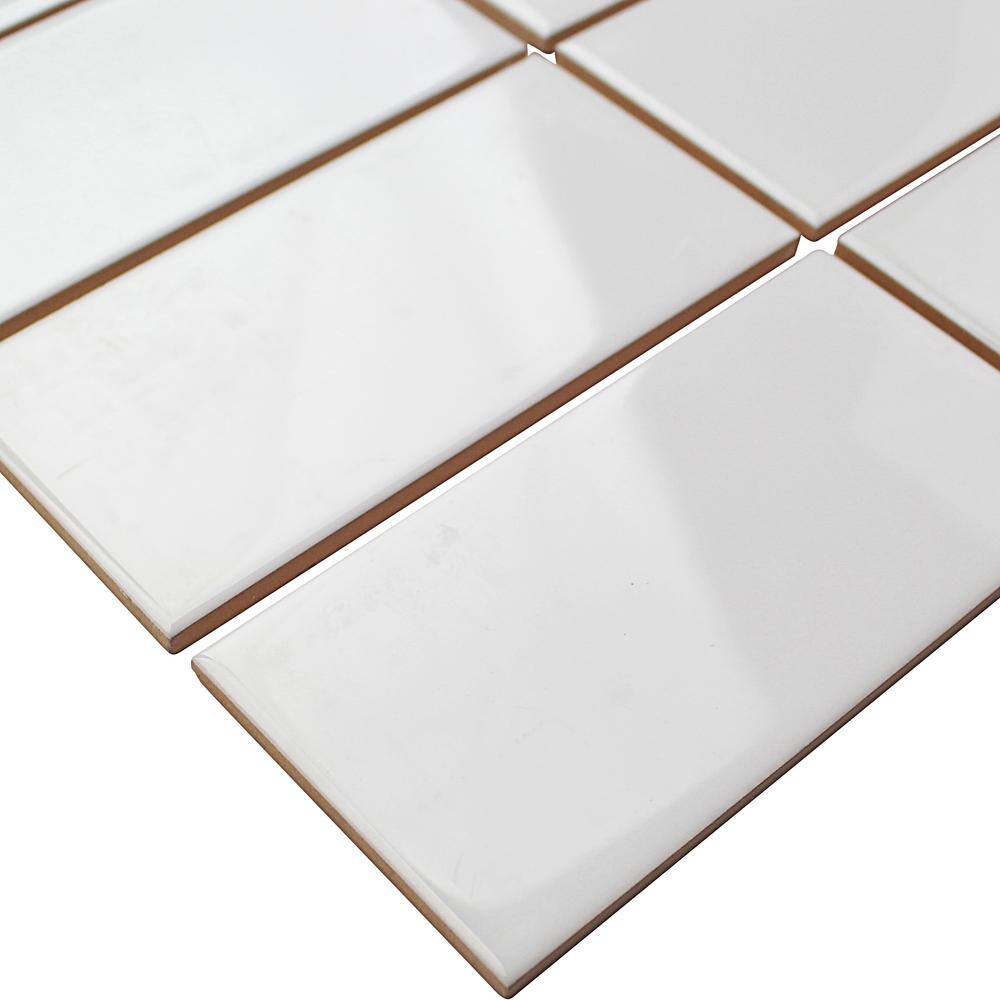 Ivy Hill Tile Essential White 3 in. x 6 in. x 6 mm Polished Ceramic Wall Subway Tile (11.73 sq. ft./case)