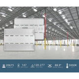 NICOR HML1 1 ft. 700-Watt Equivalent Integrated LED White Slim High Bay Light with Sensor Socket 5000K