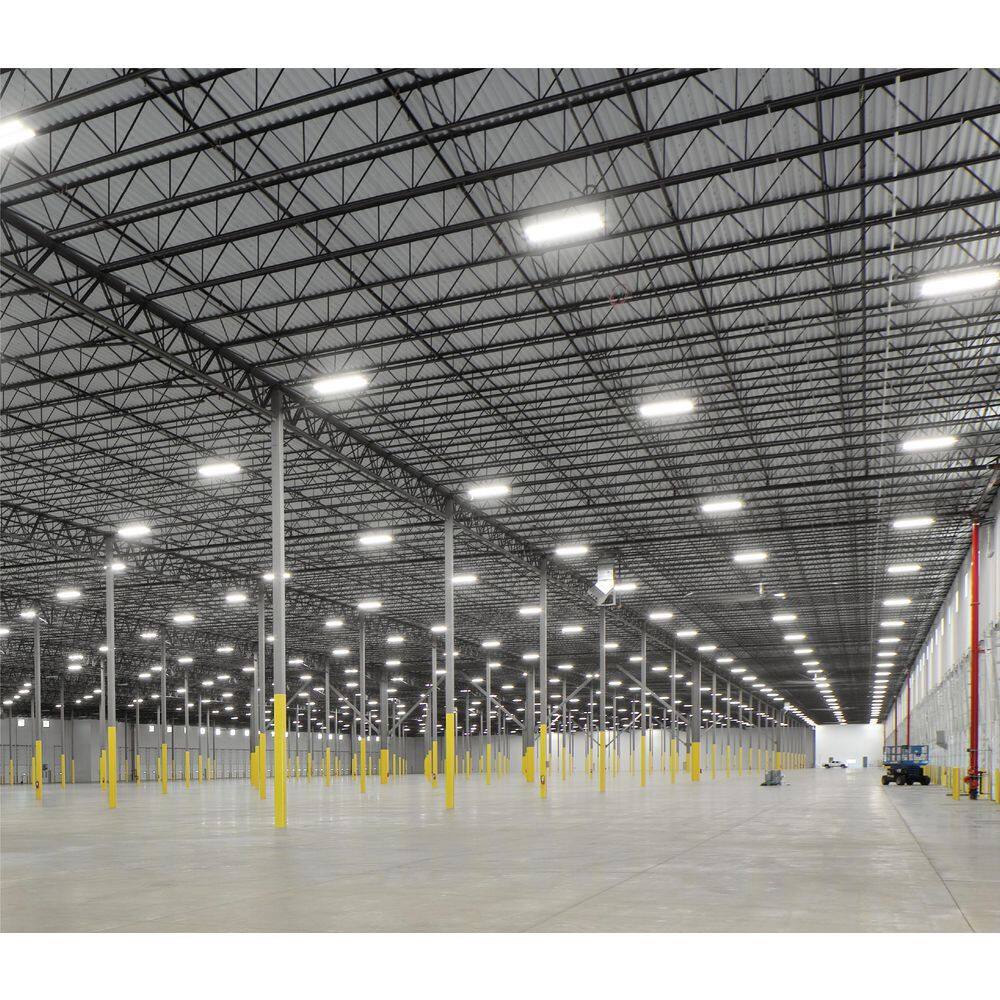 NICOR HML1 1 ft. 700-Watt Equivalent Integrated LED White Slim High Bay Light with Sensor Socket 5000K