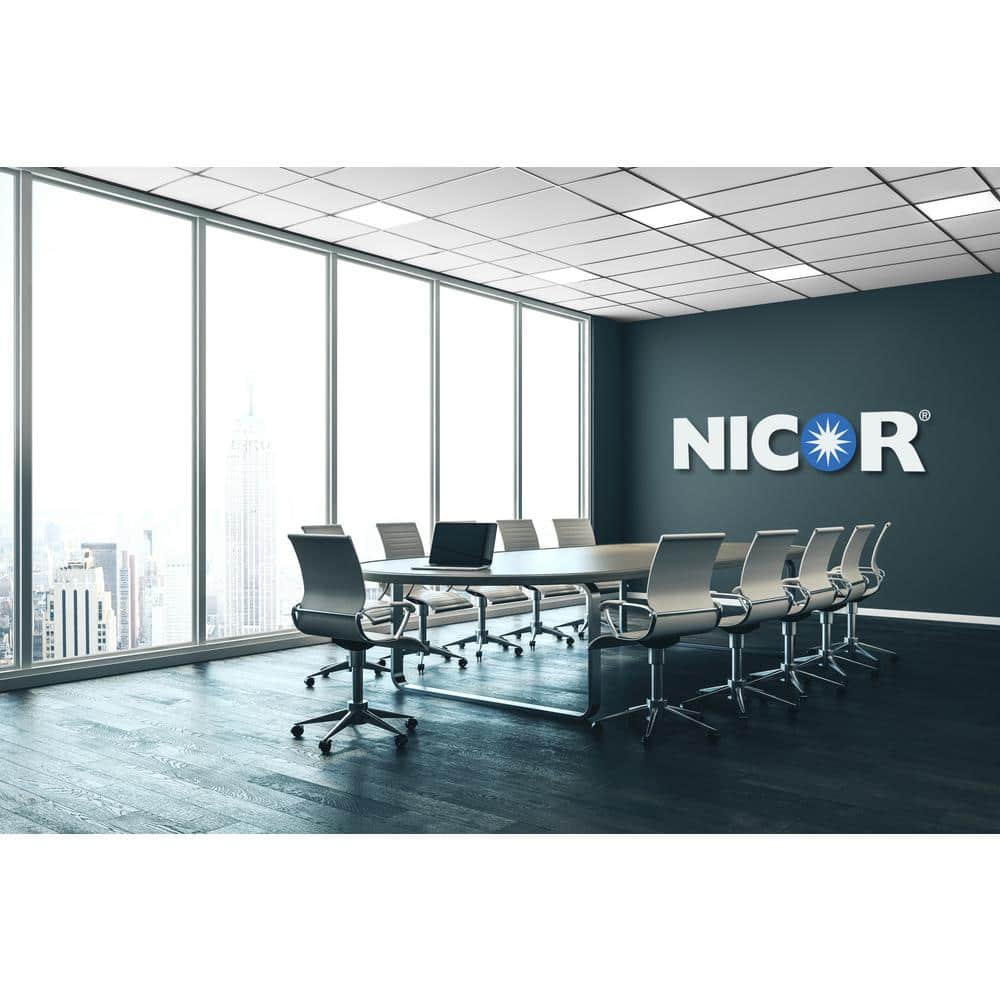NICOR TGL1 2 ft. x 4 ft. 300-Watt Equivalent Integrated LED White Troffer, 4000K, 2-Pack