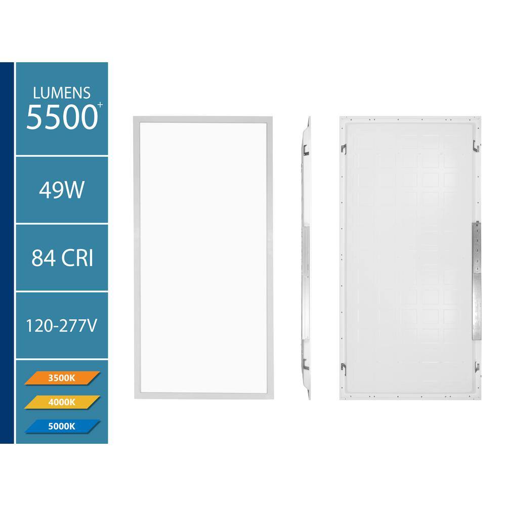 NICOR TGL1 2 ft. x 4 ft. 300-Watt Equivalent Integrated LED White Troffer, 4000K, 2-Pack