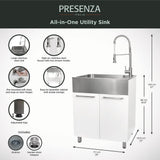 Presenza All-in-One Stainless Steel Drop-In Sink and Cabinet with Faucet