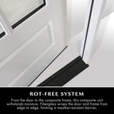 Steves & Sons Legacy Series Fiberglass Front Door, Black, Single Inswing, Bronze Hinges, 37-1/2 in. x 81-1/2 in.