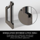 Steves & Sons 36 in. x 80 in. Legacy Series 3 Lite Clear Glass Right-Hand Inswing Primed Fiberglass Prehung Front Door