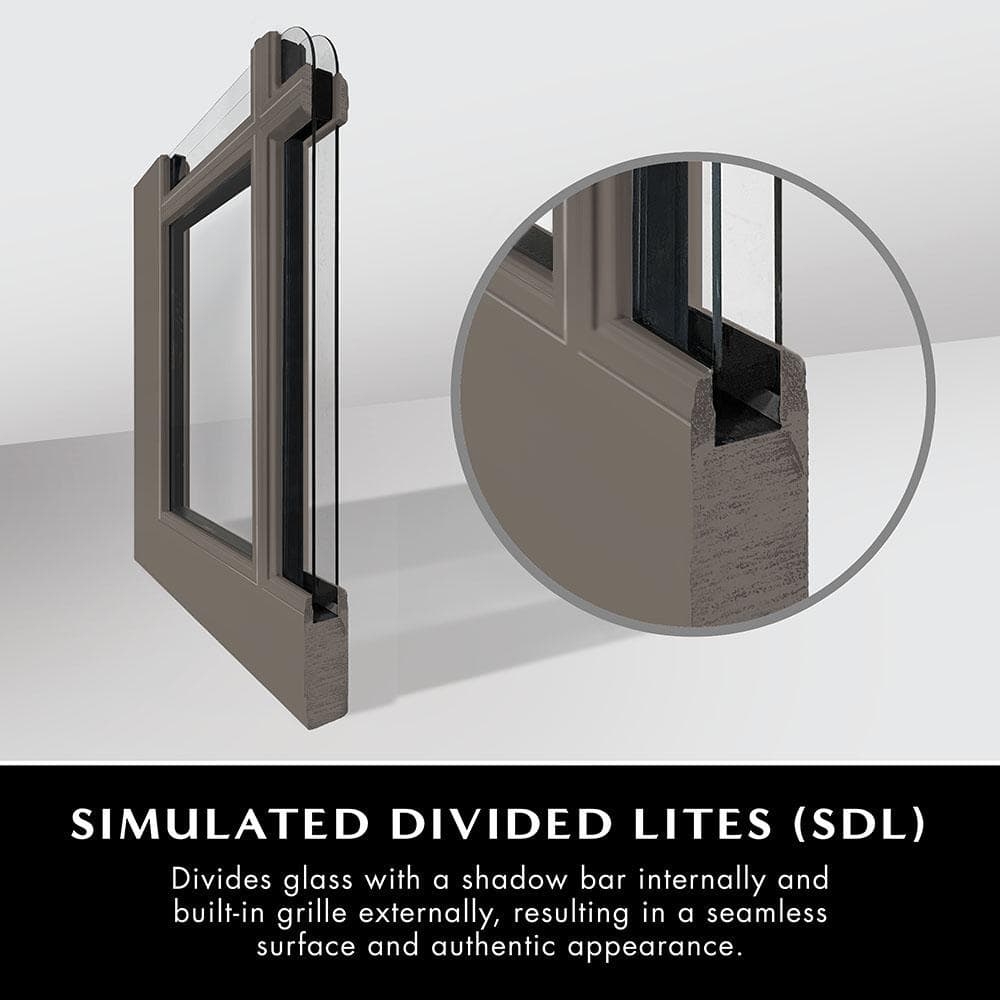 Steves & Sons 32 in. x 80 in. Legacy Full Lite Clear Glass Right-Hand Outswing White Primed Fiberglass Prehung Front Door