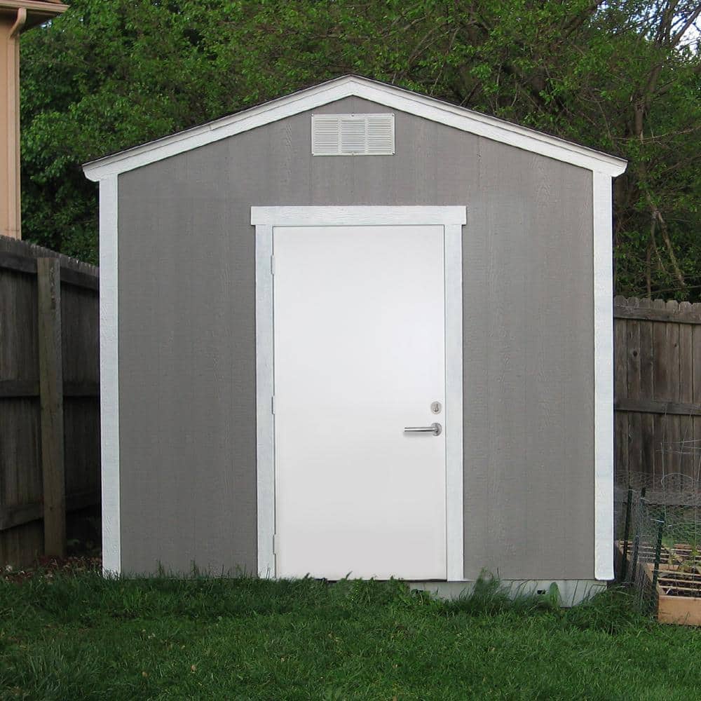 42 in. x 80 in. Reliant Series Flush RHOS White Primed Fiberglass Prehung Front Door with Composite 4-9/16 Frame