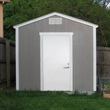 42 in. x 80 in. Reliant Series Flush RHOS White Primed Fiberglass Prehung Front Door with Composite 4-9/16 Frame