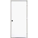 Steves & Sons 24 in. x 80 in. Premium Flush Primed White Left-Hand Outswing Steel Prehung Front Door with 4-9/16 in. Frame