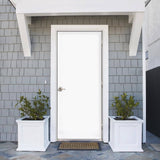 Steves & Sons 24 in. x 80 in. Premium Flush Primed White Left-Hand Outswing Steel Prehung Front Door with 4-9/16 in. Frame