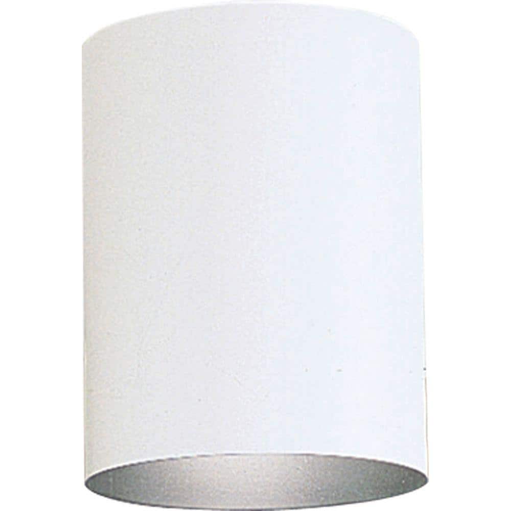 Progress Lighting Cylinder Collection 5 in. White Outdoor Flush Mount Ceiling Light, P5774-30