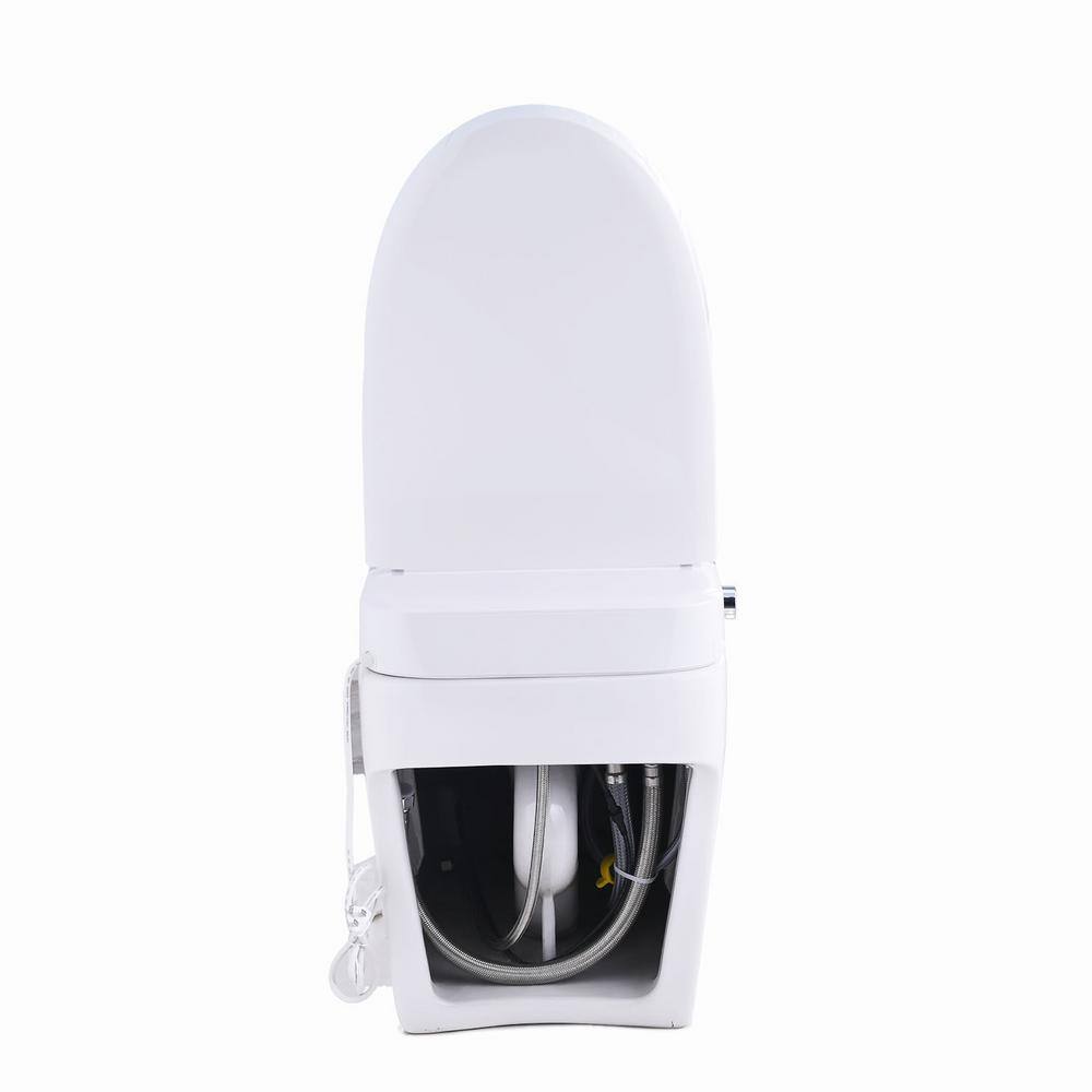 PROOX Elongated Smart Bidet Toilet, 1.28 GPF in White with Auto Functions and Heated Seat