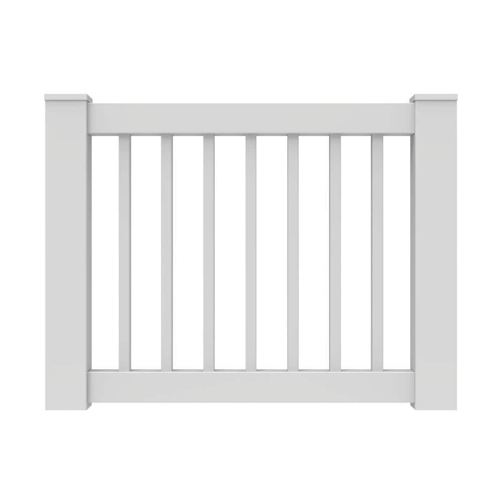 Bella Premier Series/Select 36 in. Vinyl Railing Gate Kit with Sq Bal White