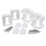 ArmorGuard Classic White Plastic Line Rail Hardware Kit
