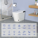 RAINLEX Elongated Smart Bidet Toilet with Heated Seat and Remote Control