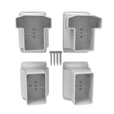 RDI T-Top Swivel Level to Angle Bracket Set in White (2 Top and 2 Bottom Brackets)