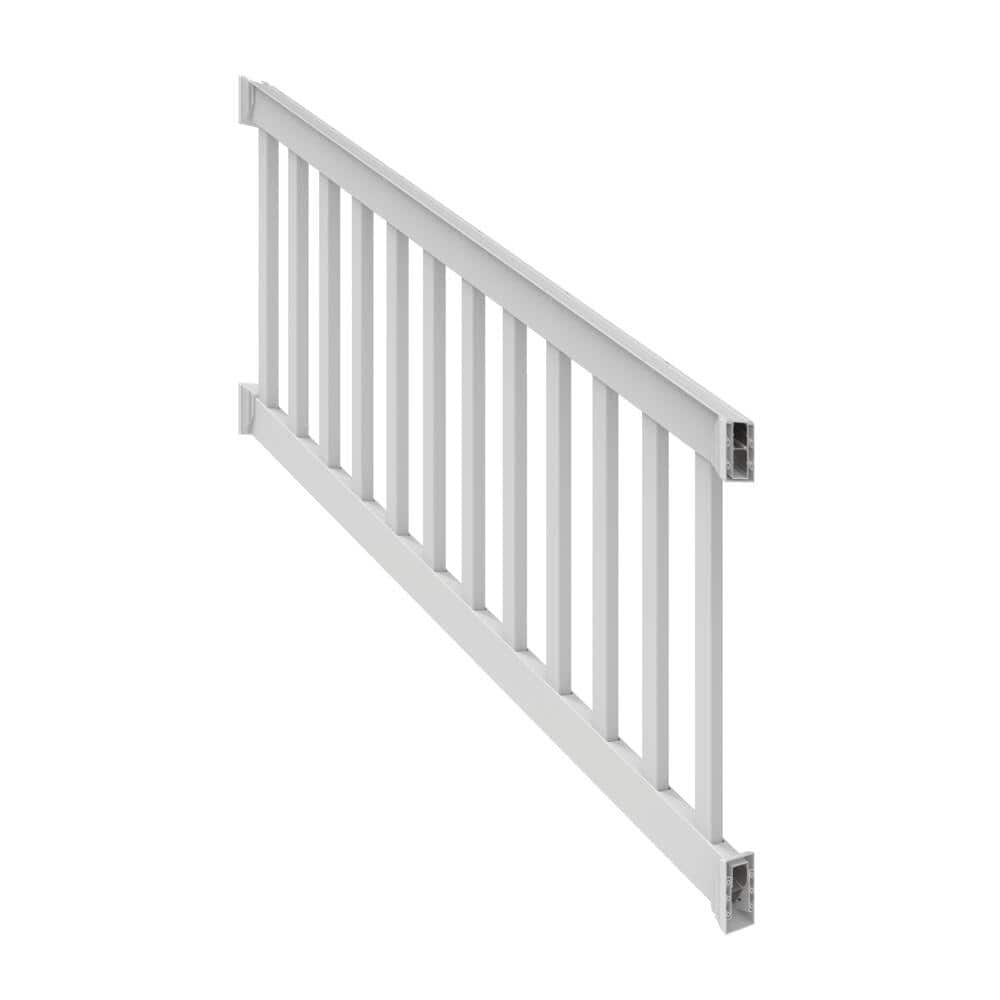RDI Finyl Line 6 ft. x 36 in. H 28-Degree to 38-Degree Deck Top Stair Rail Kit in White