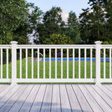 RDI Finyl Line 8 ft. x 42 in. H Deck Top Level Rail Kit in White