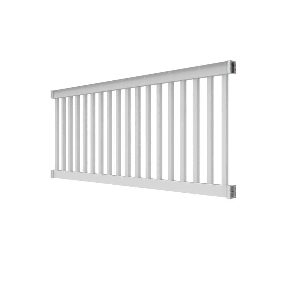 RDI Finyl Line 8 ft. x 42 in. H Deck Top Level Rail Kit in White