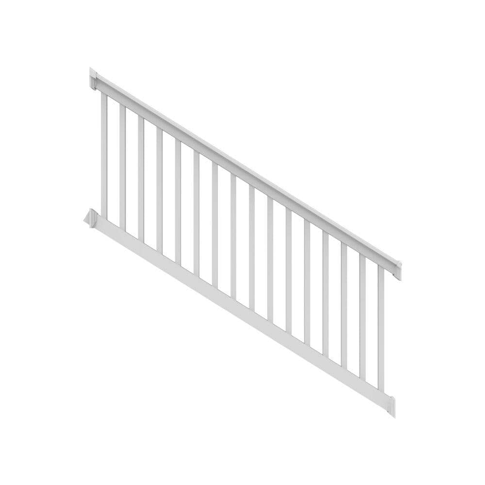 RDI Finyl Line 8 ft. x 42 in. H - T-Top 28° to 38° Stair Rail Kit, White