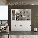 White Wood Quick Assemble Base Kitchen Cabinet With 2 Doors and Shelves (31.5 in W x 11.5 in D x 70.9 in H)
