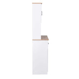 15.75 in. D × 23.62 in. W × 66.90 in. H Wood Kitchen Pantry Storage Cabinet with Doors, Drawer, Ready to Assemble, White