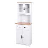 15.75 in. D × 23.62 in. W × 66.90 in. H Wood Kitchen Pantry Storage Cabinet with Doors, Drawer, Ready to Assemble, White