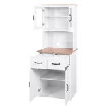 15.75 in. D × 23.62 in. W × 66.90 in. H Wood Kitchen Pantry Storage Cabinet with Doors, Drawer, Ready to Assemble, White