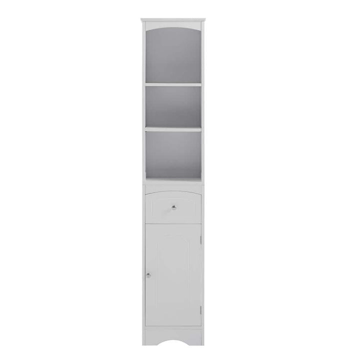9.1 in. W x 13.4 in. D x 66.9 in. H in WHITE Plywood Ready to Assemble Diagonal Kitchen Cabinet