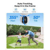 REOLINK E1 Series Wired PoE Outdoor 4K PTZ Home Security Camera with 3X Optical Zoom, Smart Detect, Auto Tracking and Spotlights