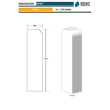 RESO RMC 887 3/8 in. D x 1-1/4 in. W x 85 in. L Primed Finger-Joined Pine Doorstop Molding 5-Pieces 35 ft. Total