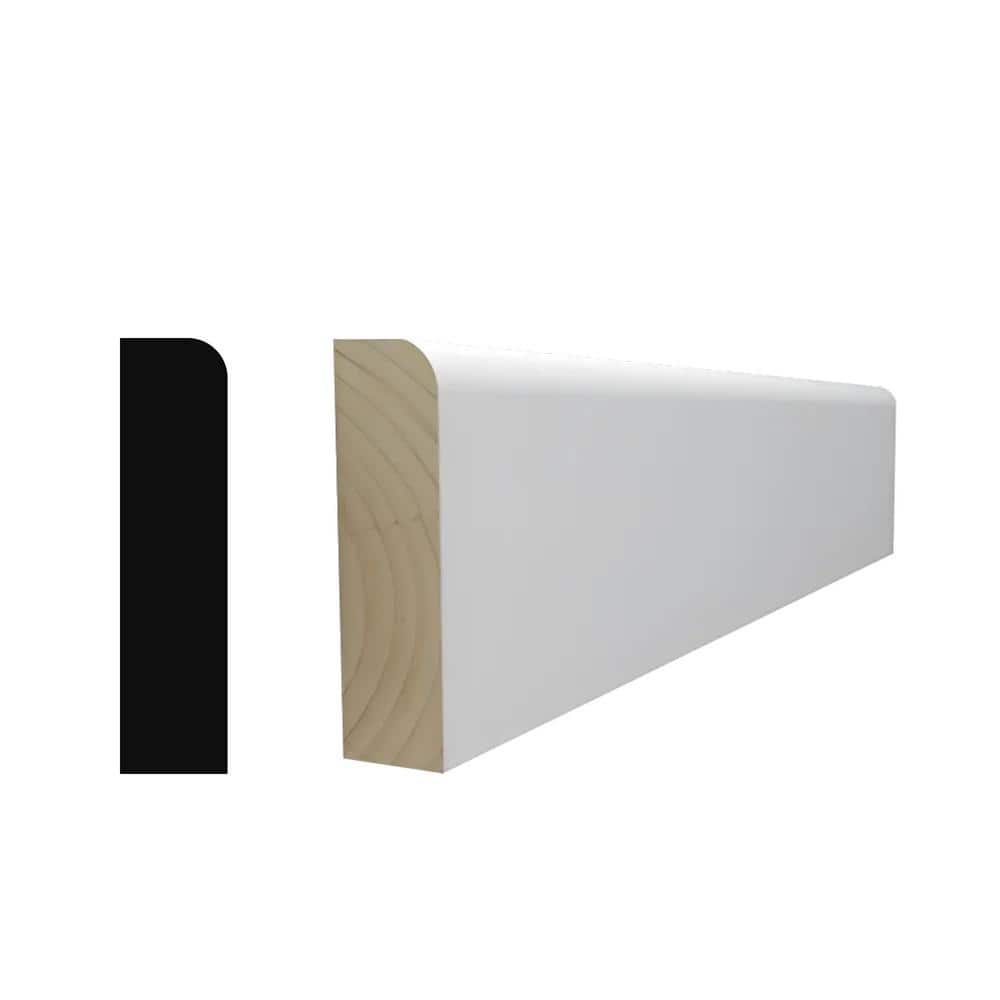RESO RMC 887 3/8 in. D x 1-1/4 in. W x 99 in. L Primed Finger-Joined Pine Doorstop Molding 3-Pieces 24 Ft. Total