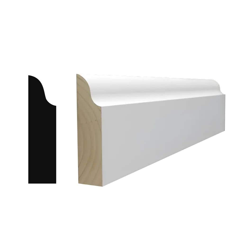 RESO RMC 916 3/8 in. D x 1-3/8 in. W x 85 in. L Primed Finger-Joined Pine Doorstop Molding 10-Pieces 70 ft. Total