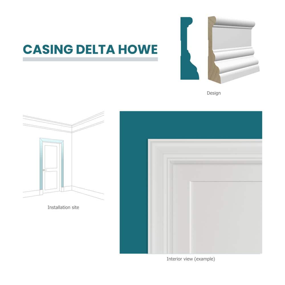 RESO RMC DEL 1 in. D x 3-1/4 in. W x 85 in. L Primed Finger-Joined Pine Casing Molding 1-Pieces 7 ft. Total