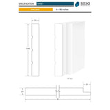 RESO RMJ 41 5/8 in. D x 4 5/8 in. W x 96 in. L Primed Finished 4-Sides FJ Pine Door Jamb 3-Pieces per Box
