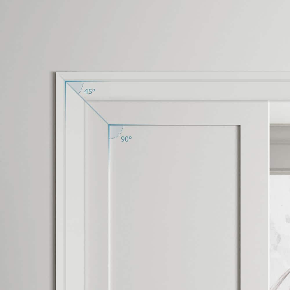RESO RT 352 5/8 D in. x 3-1/2 W x 84 L in. Primed Pine Wood Finger-Joined Molding Casing for 18 in. Door Two Side