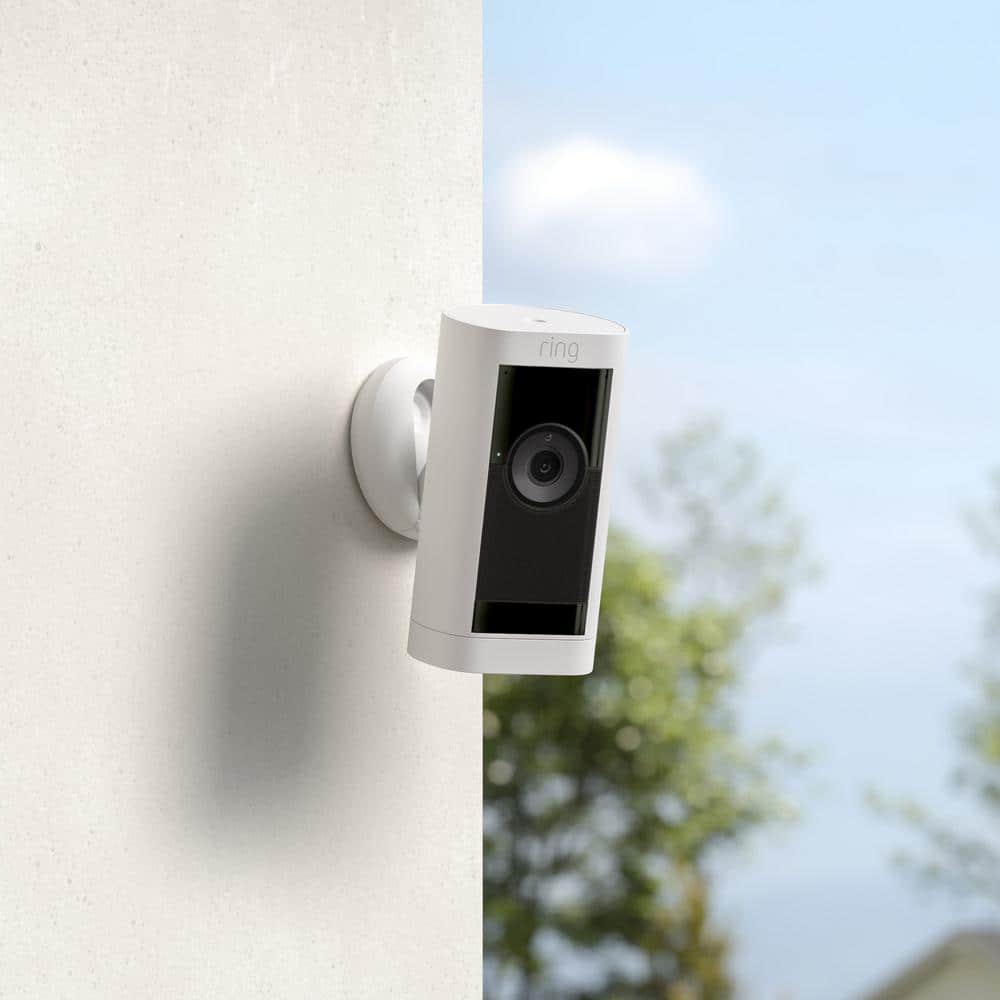 Ring Stick Up Cam Pro Battery Indoor/Outdoor Security Camera with 3D Motion Detection, HDR Video & Color Night Vision, White