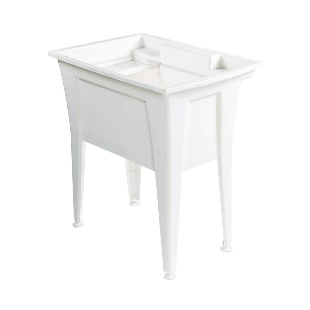 RUGGED TUB 32 in. x 22 in. Polypropylene White Laundry Sink