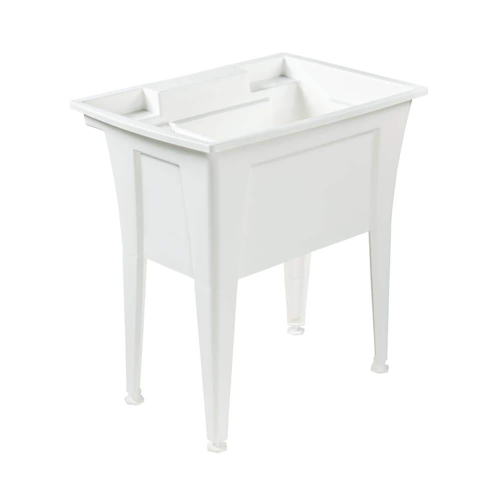 RUGGED TUB 32 in. x 22 in. Polypropylene White Laundry Sink