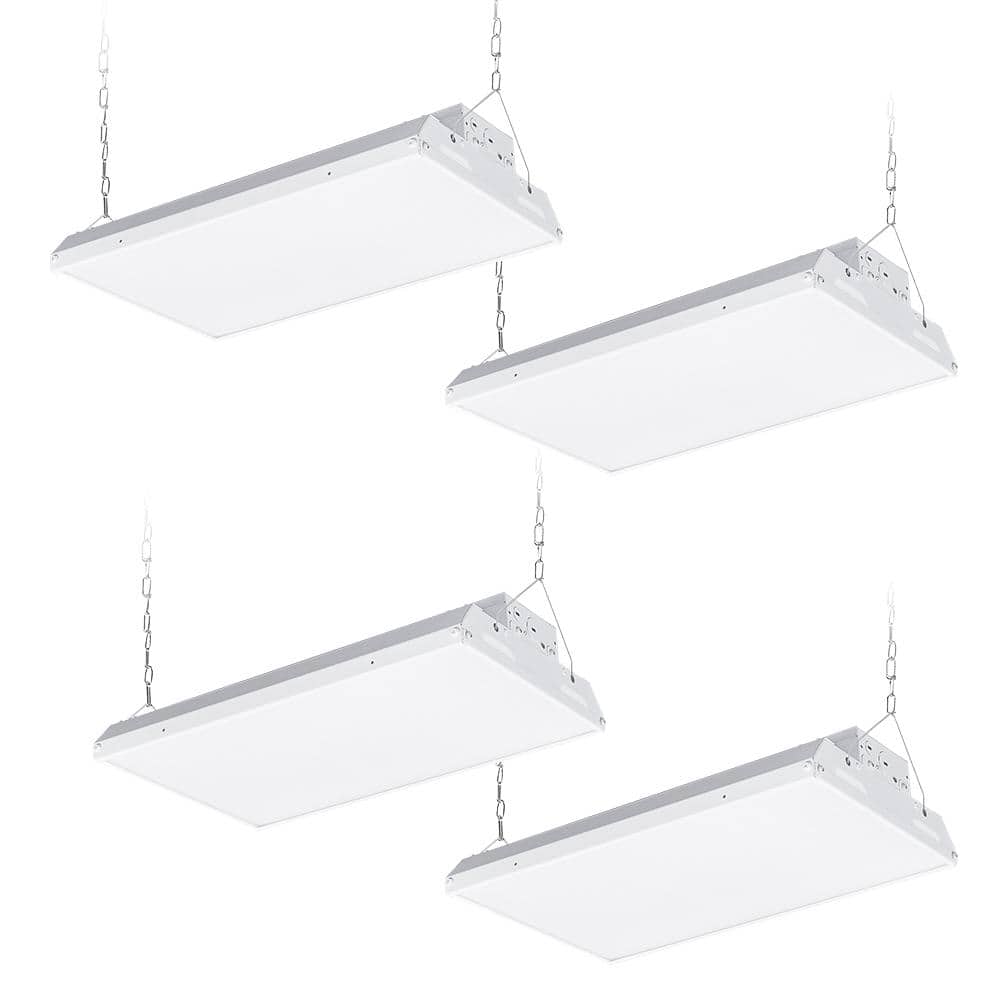 RUN BISON 1.4 ft. 115-Watt 17,000-Lumens Integrated LED Dimmable White Compact Size Linear High Bay Light 4000K/5000K (4-Pack)