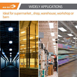 RUN BISON 2 ft. 600-Watt Equivalent Integrated LED High Bay Light with Motion Sensor120-Volt-277-Volt 20,925 Lumens 5000K(2-Pack)
