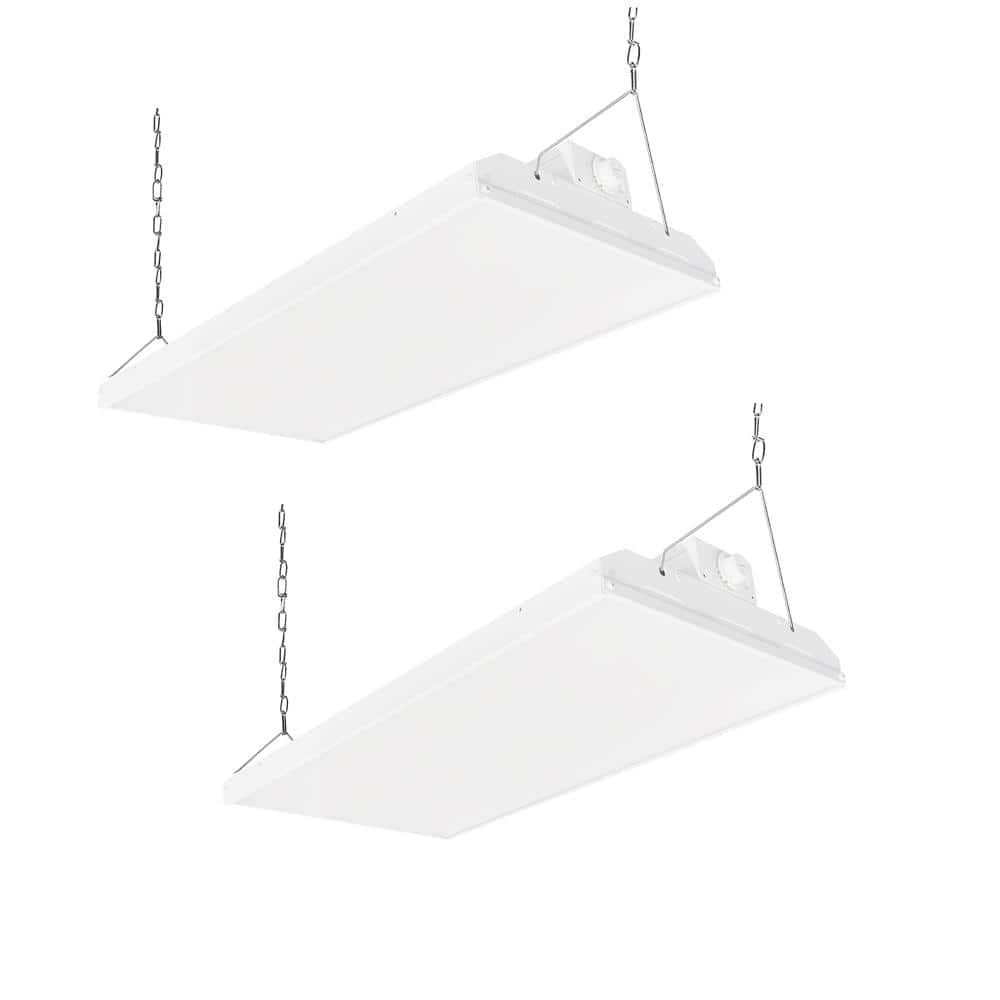 RUN BISON 2-PACK 2ft. 600-Watt Equivalent 20925Lumens Integrated LED Dimmable High Bay Light 5000K Daylight 0-10V Dimming