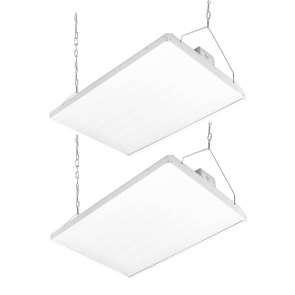 RUN BISON 2 ft. 800-Watt Equivalent Integrated LED Dimmable High Bay Light with 120-277V 28,350lm 5000K Daylight (2-Pack)
