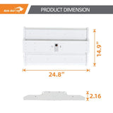 RUN BISON 2-PACK 2ft. 600W Equivalent Integrated LED Dimmable High Bay Light with 120-277V 20,925lm 5000K Daylight