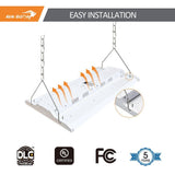RUN BISON 2-PACK 2ft. 600W Equivalent Integrated LED Dimmable High Bay Light with 120-277V 20,925lm 5000K Daylight
