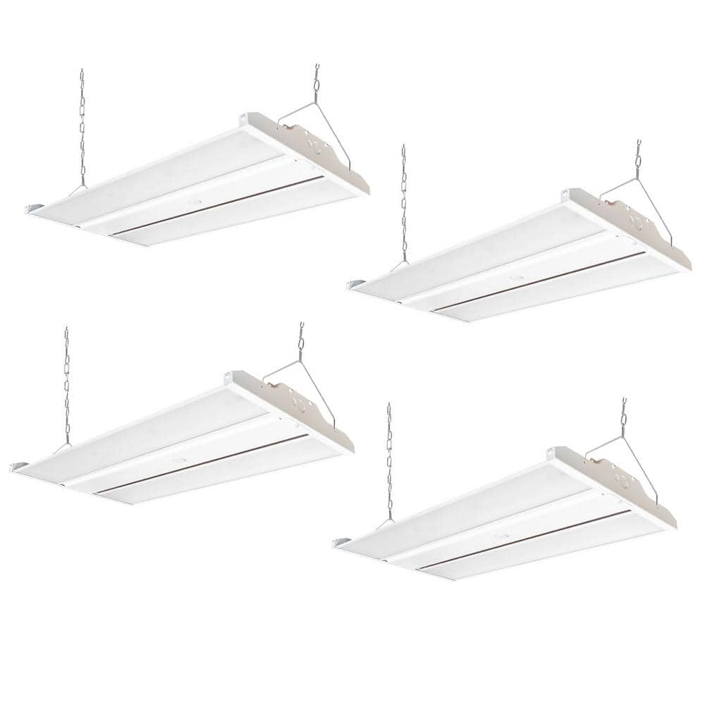 RUN BISON 2 ft. 600-Watt Equivalent Integrated LED Dimmable High Bay Light with 120-277V 20,925lm 5000K Daylight (4-Pack)