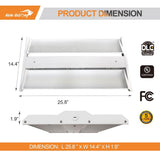 RUN BISON 2 ft. 850-Watt Equivalent 29700 Lumens Integrated LED Dimmable White Linear High Bay Light with Adjustable Panel, 5000K