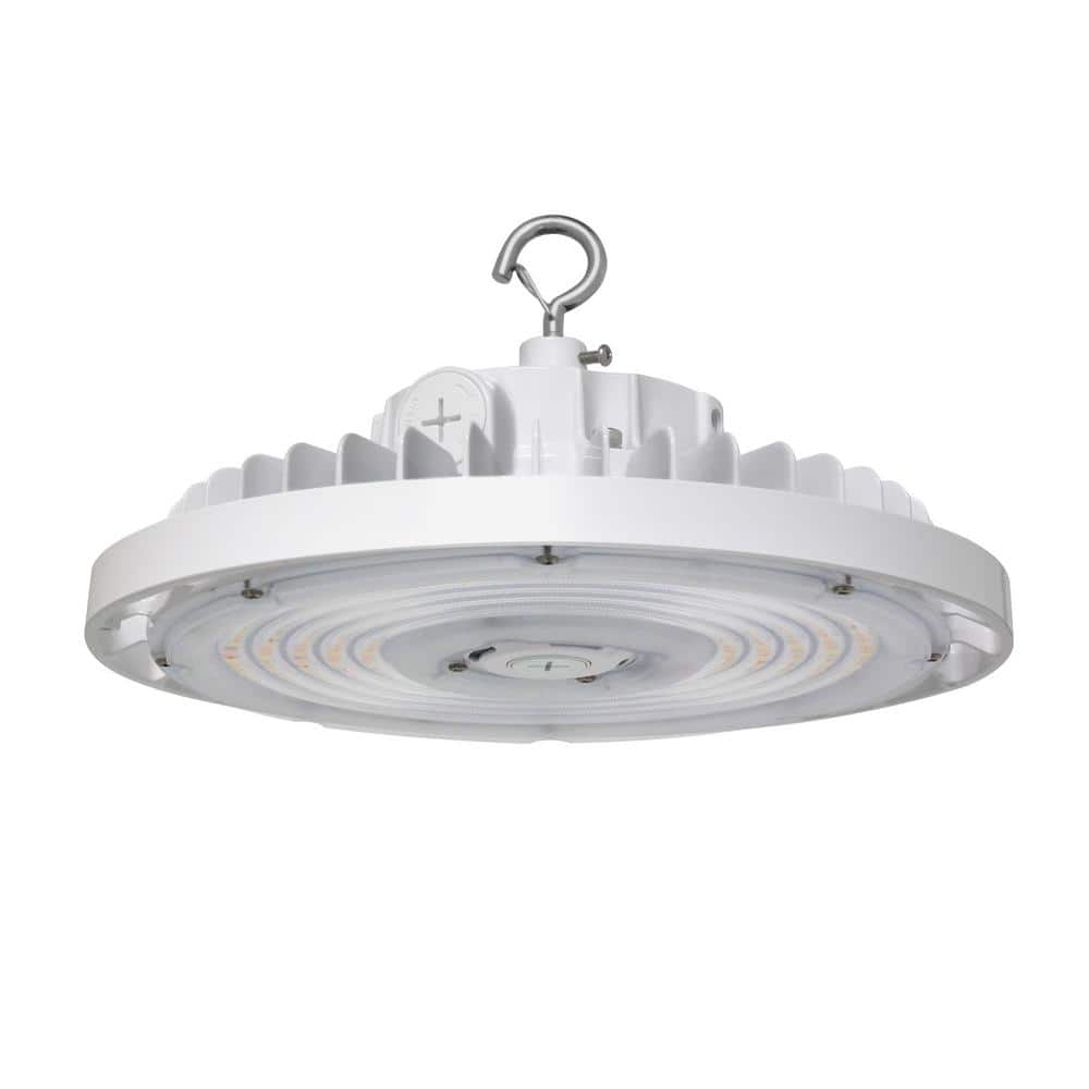RUN BISON 13 in. 240W White Integrated LED UFO High Bay Light Garage Light, Up To 34800LM, 3000/4000/5000K, 0-Volt to 10-Volt