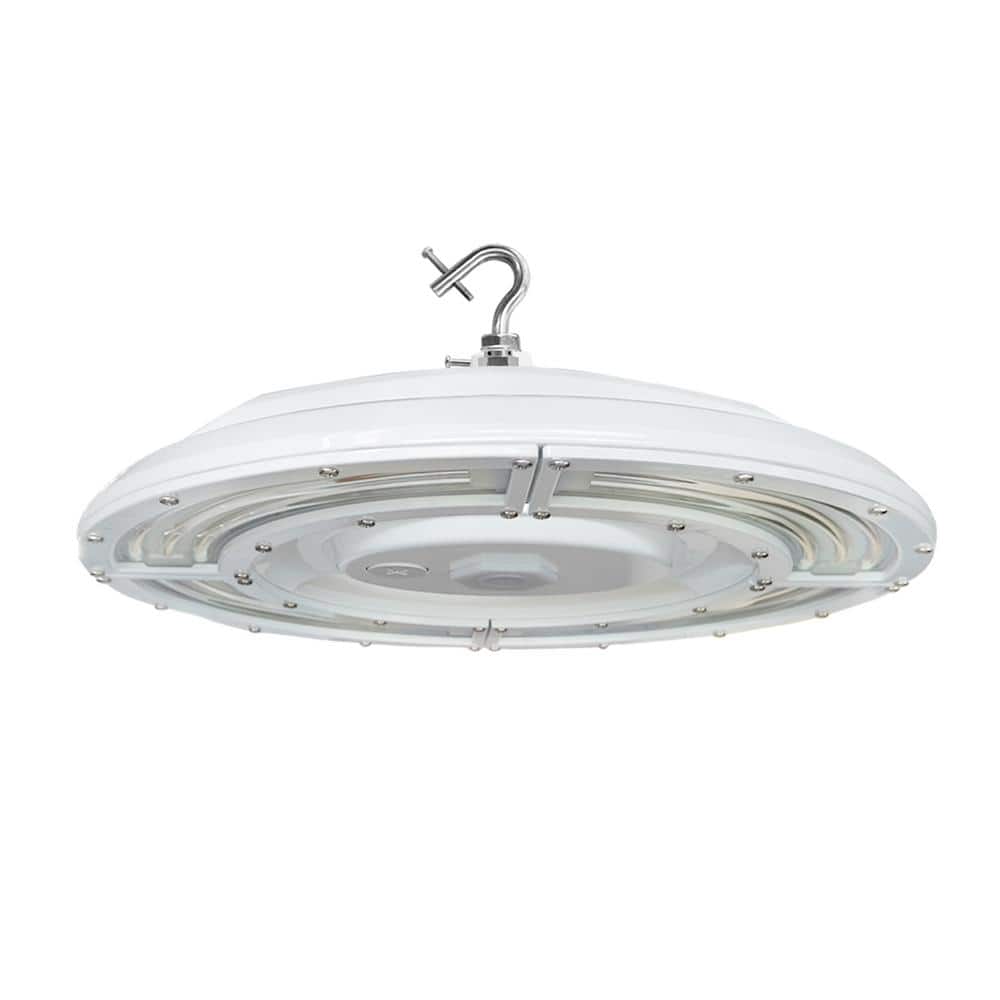 RUN BISON 15 in. White 30000 Lumens Integrated LED Dimmable UFO High Bay Light Fixture NSF Certified 50000K Daylight
