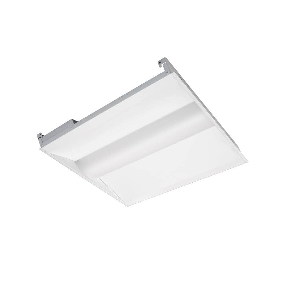RUN BISON 2 ft. x 2 ft. 100W Equivalent White Dimmable 3500K-4000K-5000K Integrated LED Troffer Light Fixture, upto 5000-Lumen,UL