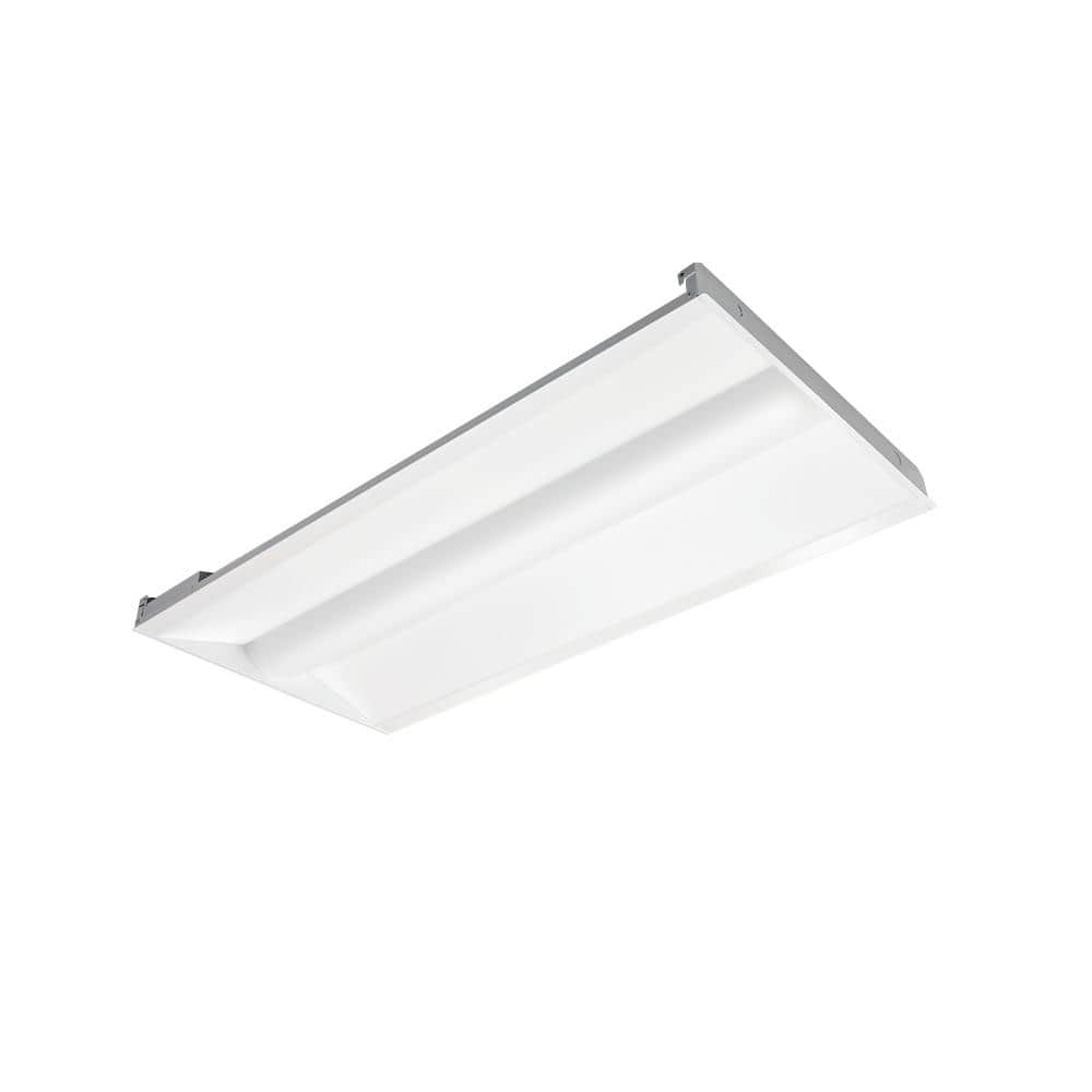 RUN BISON 2 ft. x 4 ft. 120W Equivalent White Dimmable 3500K-4000K-5000K Integrated LED Troffer Light, up to 5625-Lumens, UL